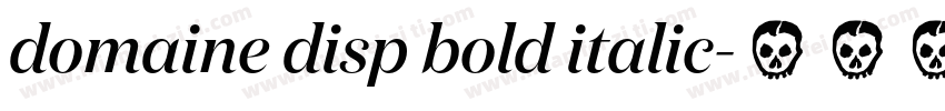 domaine disp bold italic字体转换